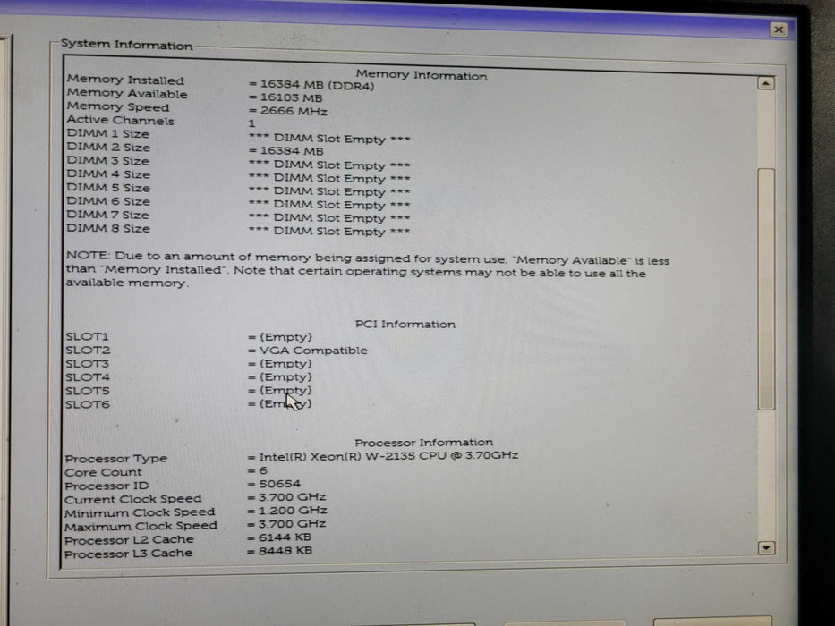 Dell Precision 5820 Tower | Xeon W-2135 @3.70GHz, 16GB DDR4, No HDD