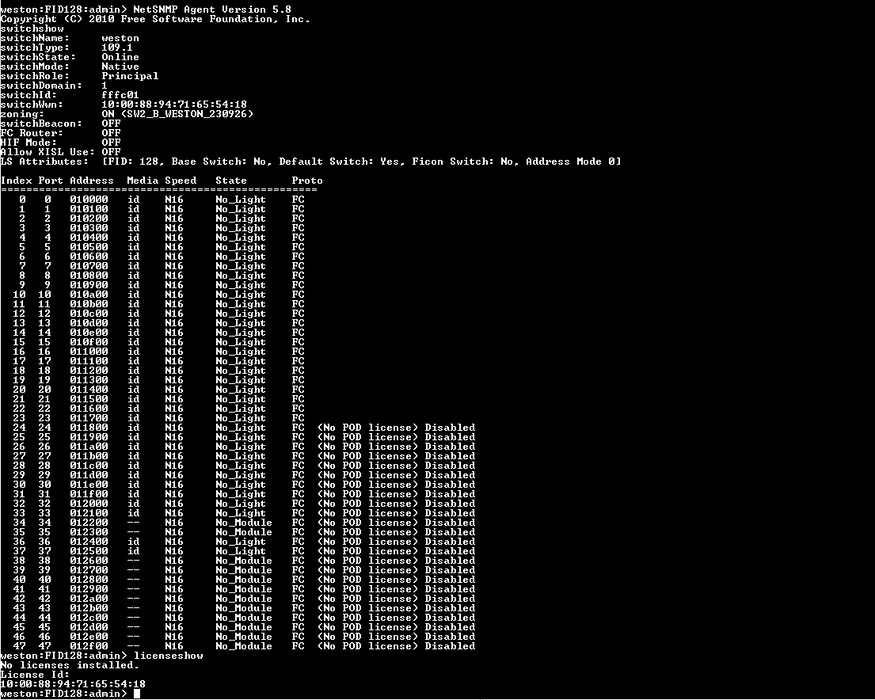 Brocade 6510 BR-6510-24-16G-R, 24 Active Ports, 2x PSU