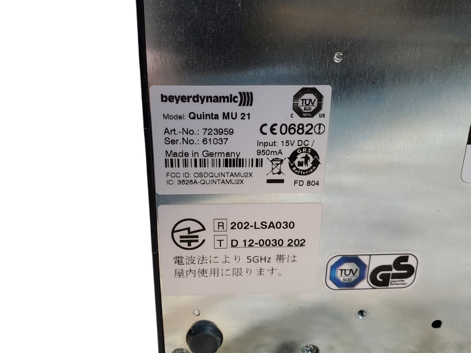 Beyerdynamic Quinta CD 2 Charging and Transport Case w/ MU 23/21 Units  *READ*Q