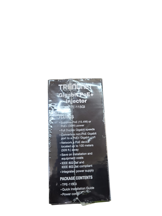 TRENDnet TPE-115GI /A PoE+ Full Duplex Gigabit Injector - New Sealed