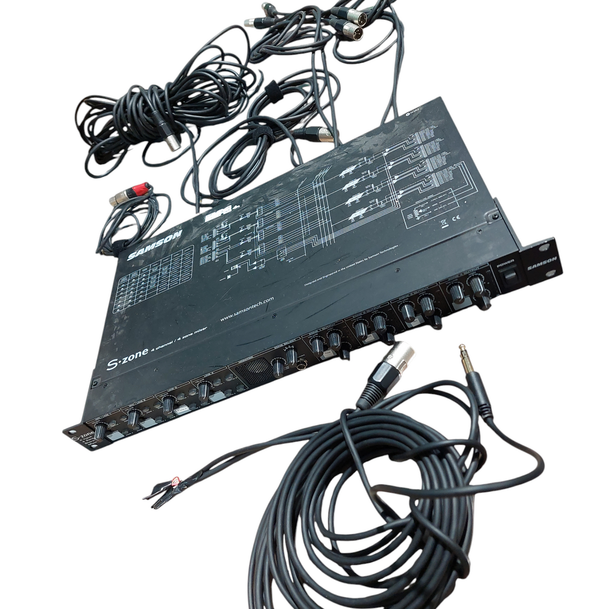ソンソン Samson Tech S Zone 4 Channel/4 Zone Stereo Mixer Rack Mountable