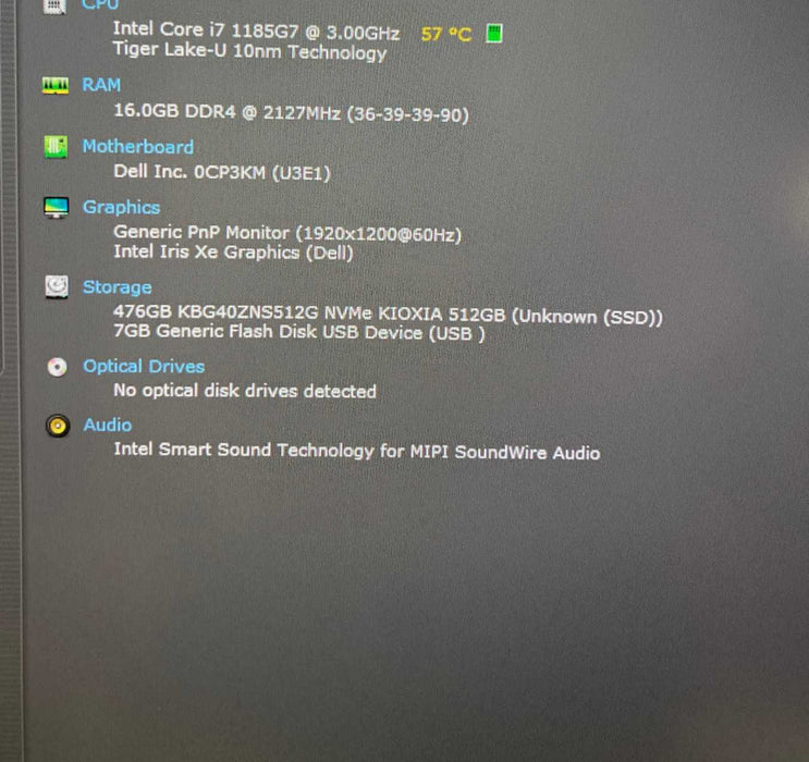 Dell Latitude 9420 Core i7-1185G7@3GHz 16GB RAM 512GB SSD Q Lap200