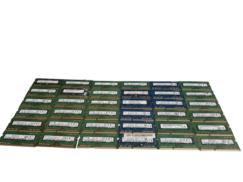 Lot of 140x, Assorted 4GB DDR3 SODIMM RAM