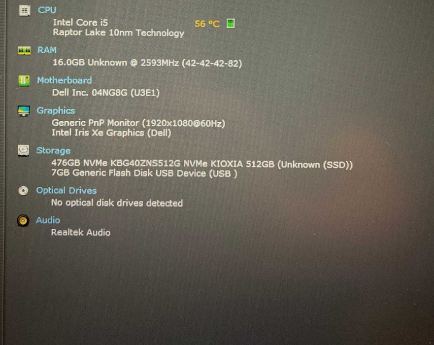 Dell Latitude 3550 Core i5-1345U@1.60GHz 16GB RAM 512GB SSD  Lap200