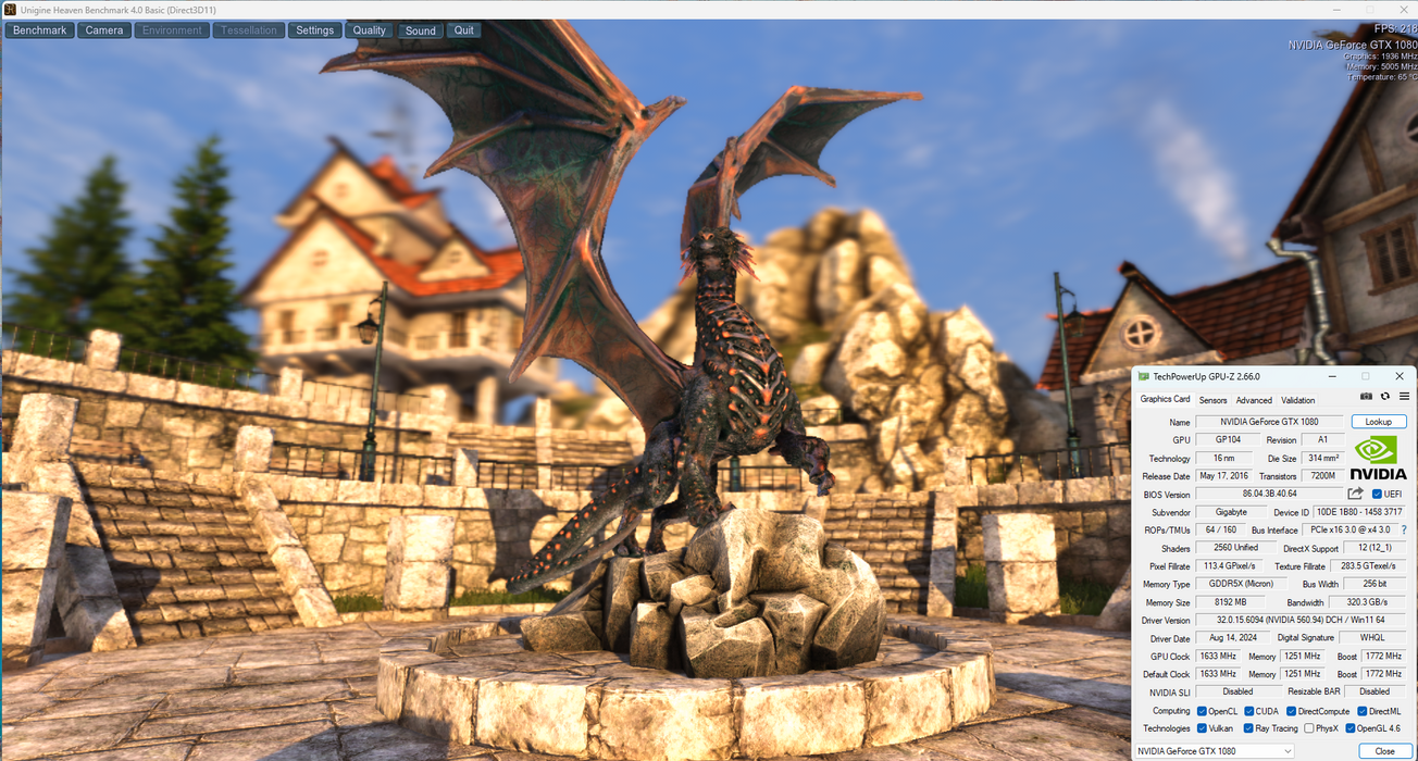 GIGABYTE GeForce GTX 1080 Windforce OC 8GB GPU | GV-N1080WF3OC-8GD