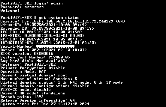 Fortinet FortiWiFi 30E Network Security Firewall, FWF-30E, Factory Reset