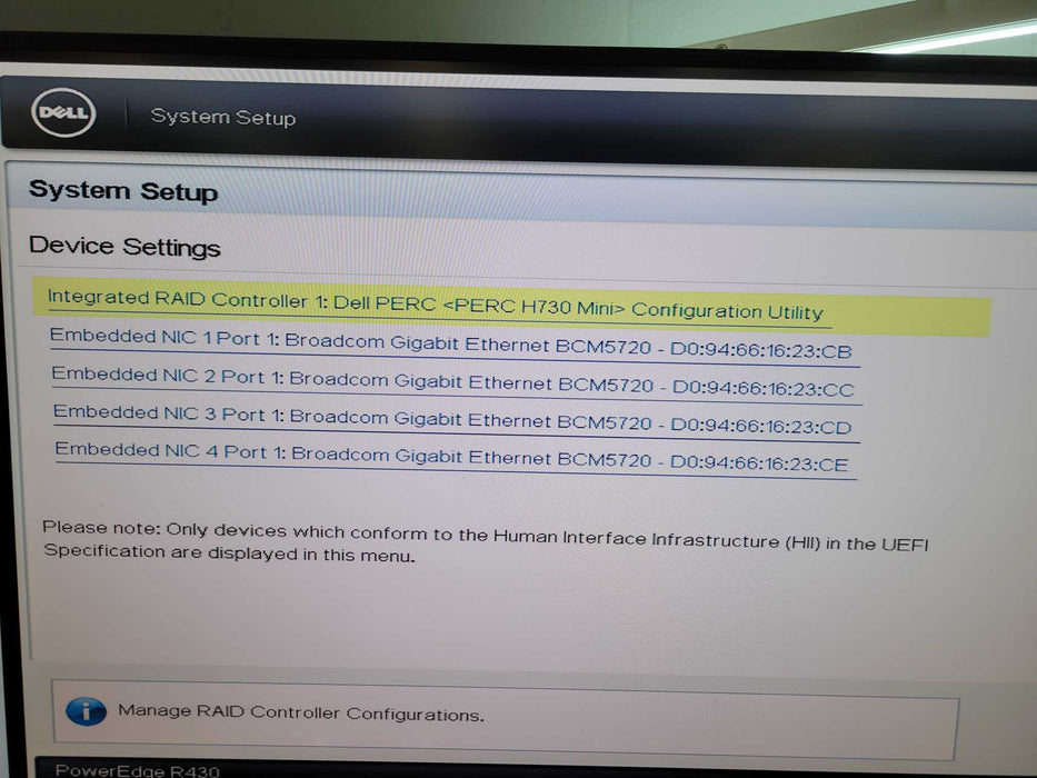 Dell PE R430 - Xeon E5-2630 v4 32GB DDR4 NO HDD PERC H730 Mini 2x550W