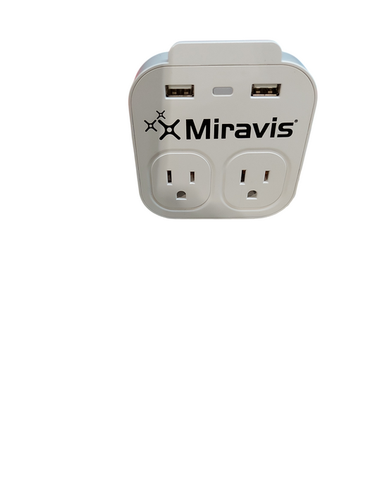 Miravis Console Wall Charger + Phone Holder 5V 2 AC Adapter w/ 2 USB