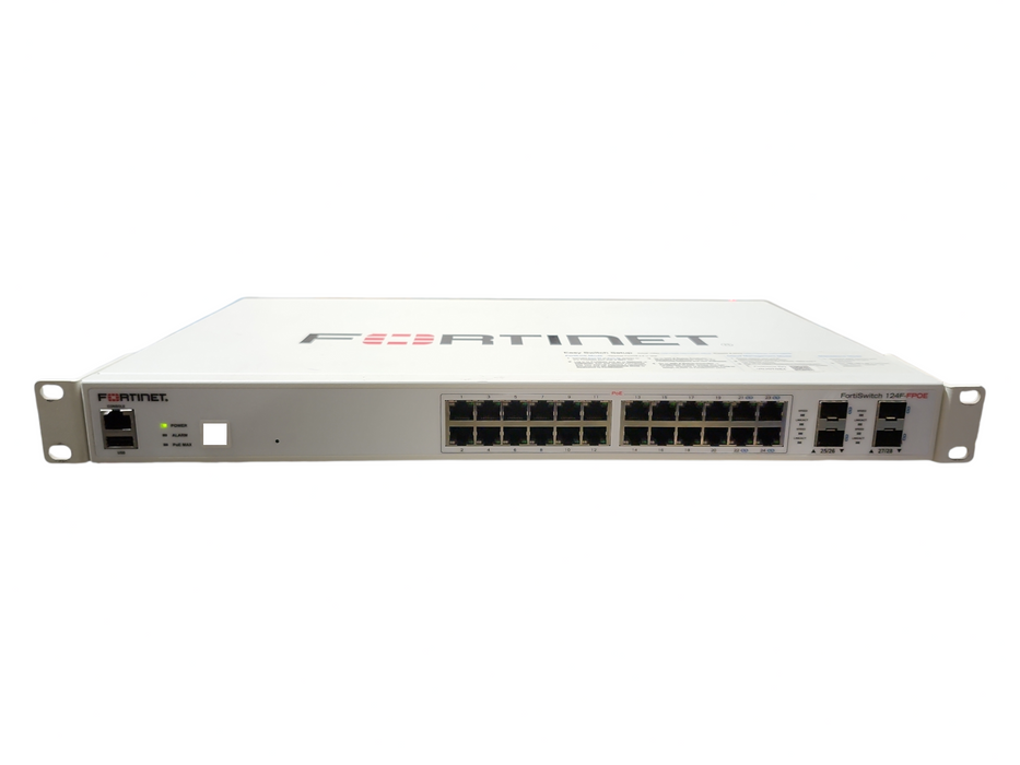 Fortinet FS-124F-FPOE 24 Gigabit Ethernet FortiSwitch Switch