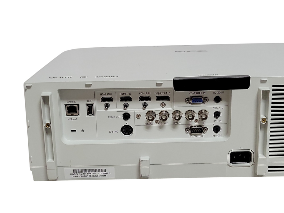 NEC PA672W NP-PA672W WXGA 1280 x 800 3LCD 6700 Lumens HDMI 1125 Hours Proje _