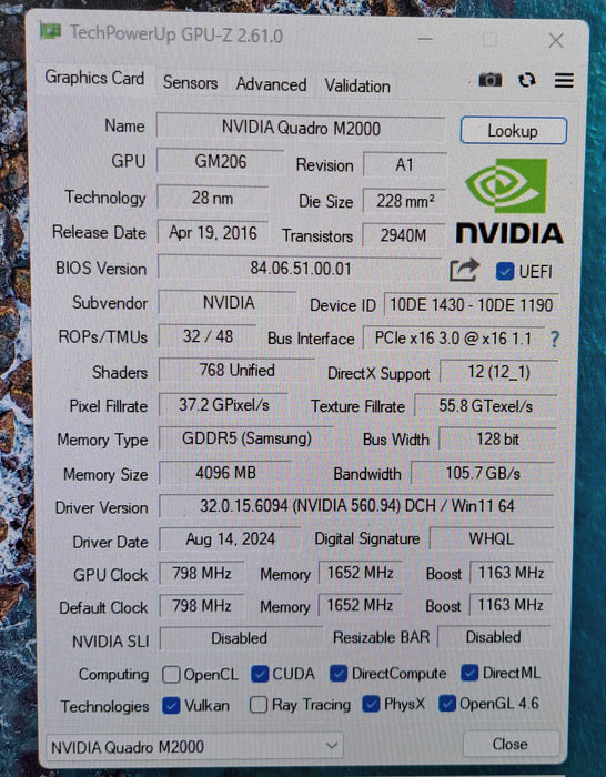 NVIDIA Quadro M2000 | 4GB GDDR5 PCIe Graphics Card | 4x Display Port Q