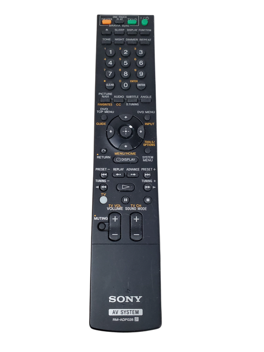 SONY AV System Remote Control RM-ADP028 for DVD, Video, TV, SA-CD