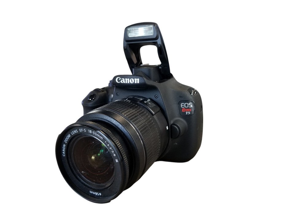 Canon EOS Rebel T5 Camera with EFS 18-55 mm Lens - Black *READ*  Q