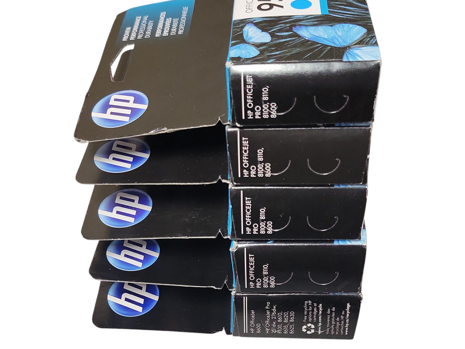 Lot of 5x new HP OfficeJet 951 Cyan ink cartridges _