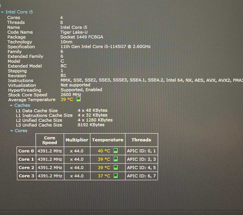Lenovo ThinkPad T14 Gen 2 Core i5-1145G7@2/60GHz vPRO 16GB RAM 256GB SSD  Lap200
