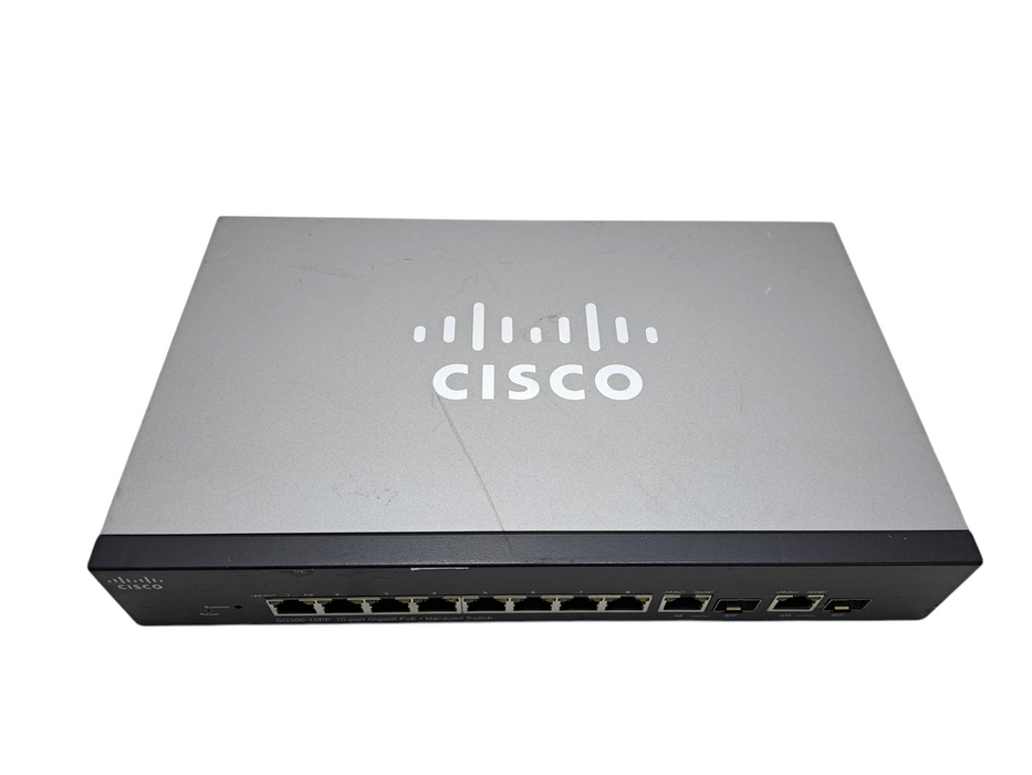 Cisco SG300-10PP-K9 V01 | 10-Port Gigabit PoE+ Managed Switch )