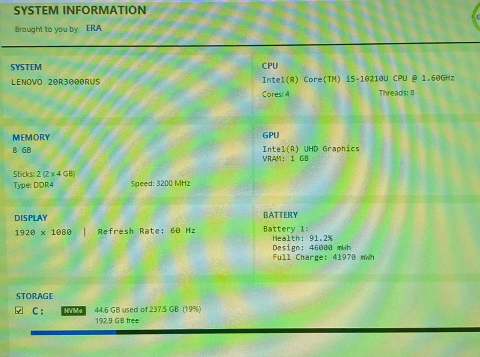 Lenovo ThinkPad L13 TOUCH Core i5-10210U@1.60GHz 8GB RAM 256GB SSD  Lap200