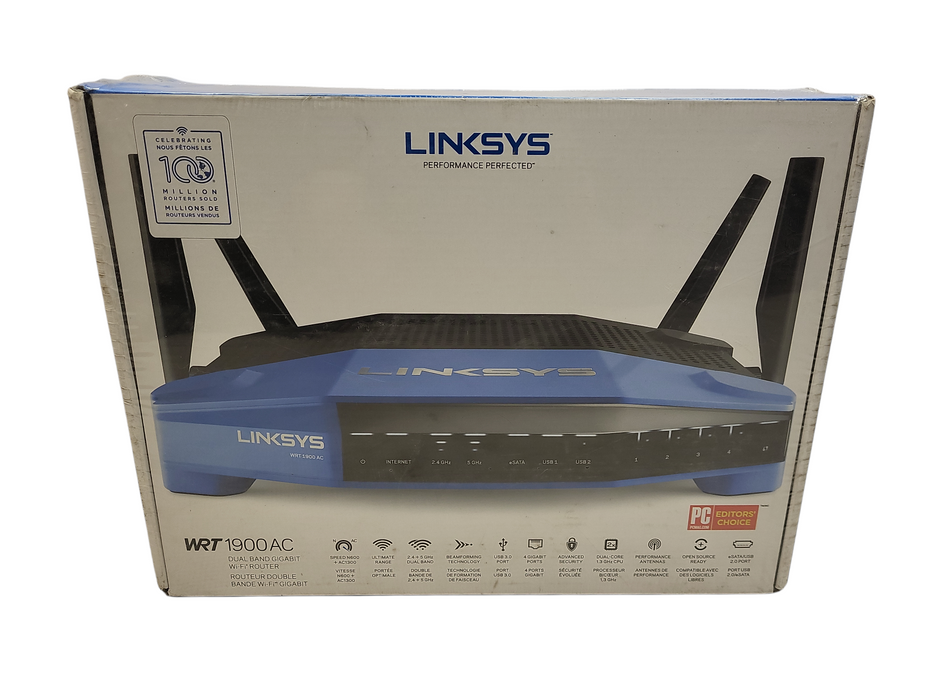 Linksys WRT 1900AC Dual Band Gigabit Wifi Router - BRAND NEW IN BOX - SEALE Q$