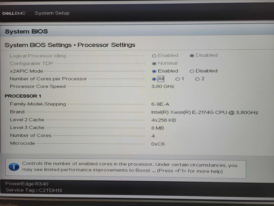 Dell PowerEdge R340 1x Xeon E-2174G 16GB DDR4 H730P - No HDD !