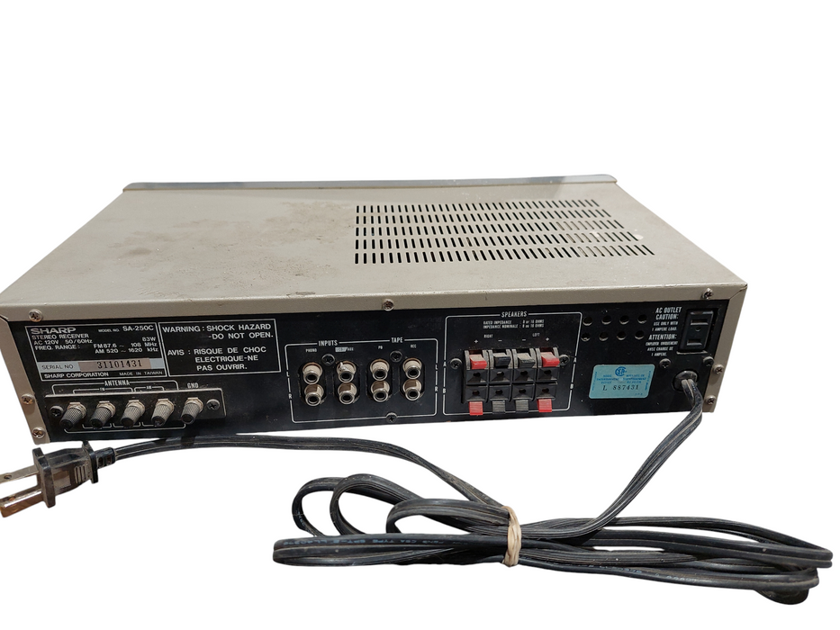 Sharp Stereo Receiver Model: SA-250 =