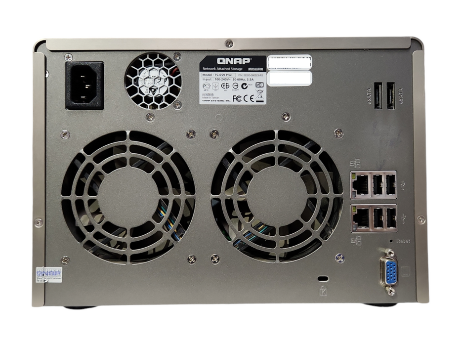 QNAP TS-659 Pro+ 6 Bay NAS, w/ 12TB (6x 2TB) HDDs