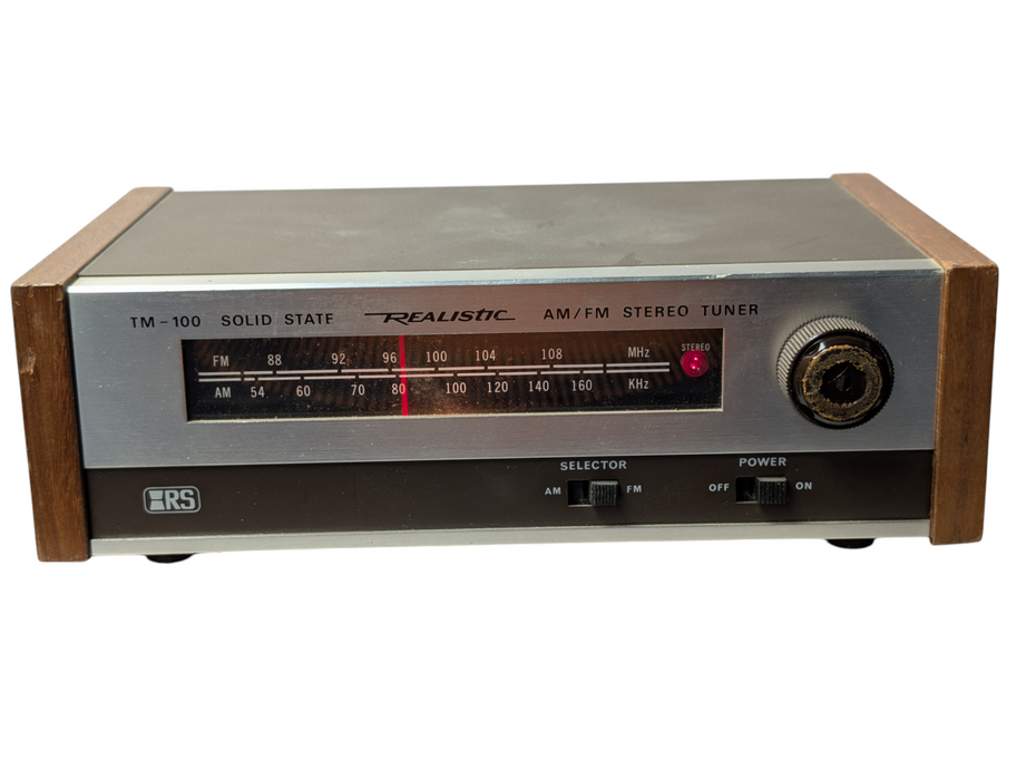 Vintage Realistic AM/FM Stereo Tuner TM-100 with MINIMUS-7W Speakers  -