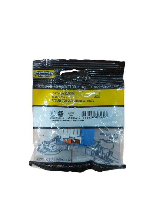 Lot 7x - Hubbell HXJ6B Blue-GX2 XCelerator Cat 6 Jack Module