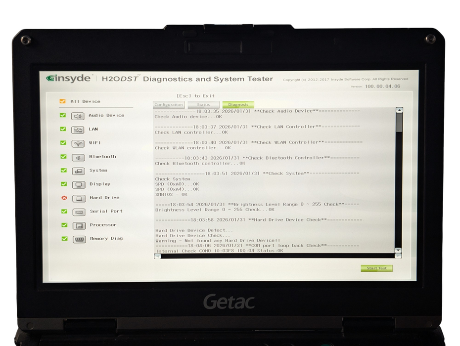 Getac B350 Rugged Laptop Intel Core i7-10510U 16GB RAM Please READ  - Lap200