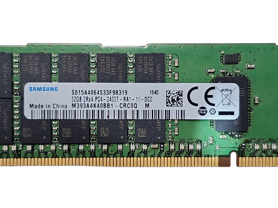Samsung 32GB 2Rx4 PC4-2400T DDR4 ECC RAM RDIMM M393A4K40BB1-CRC Q