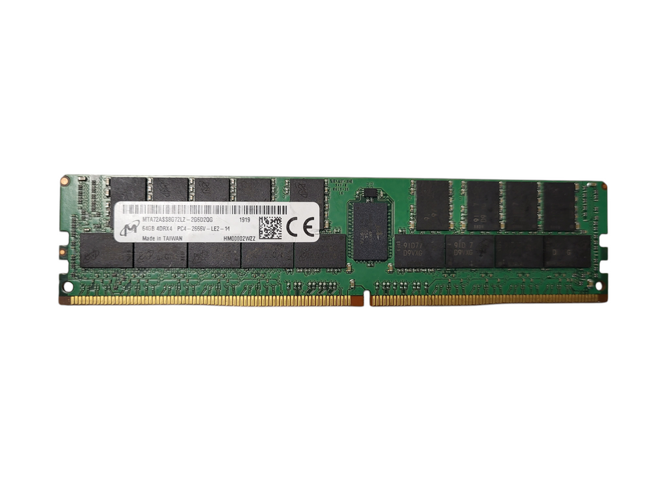 Micron 64GB 4DRx4 PC4-2666V-LE2-11 Server RAM MTA72ASS8G72LZ-2G6D2QG Q$