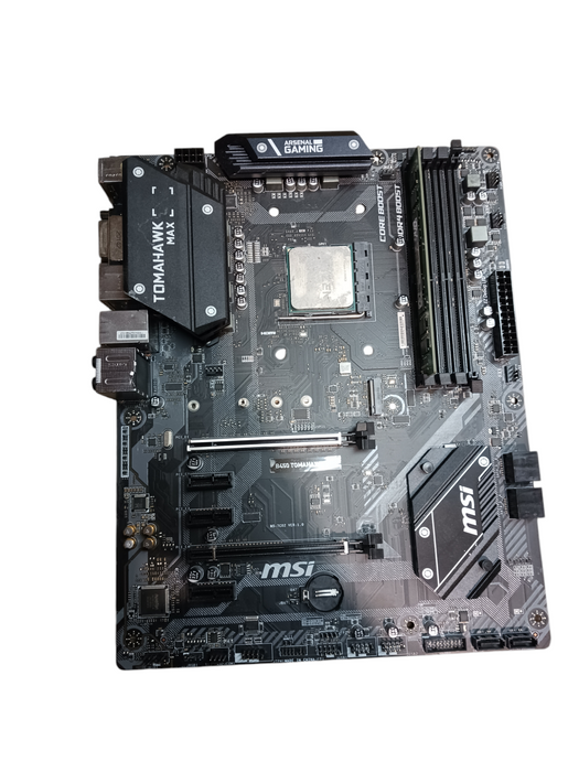 MSI B450 Tomahawk Max & AMD Ryzen 5 1500X CPU 8GB DDR4 No I/O Shield