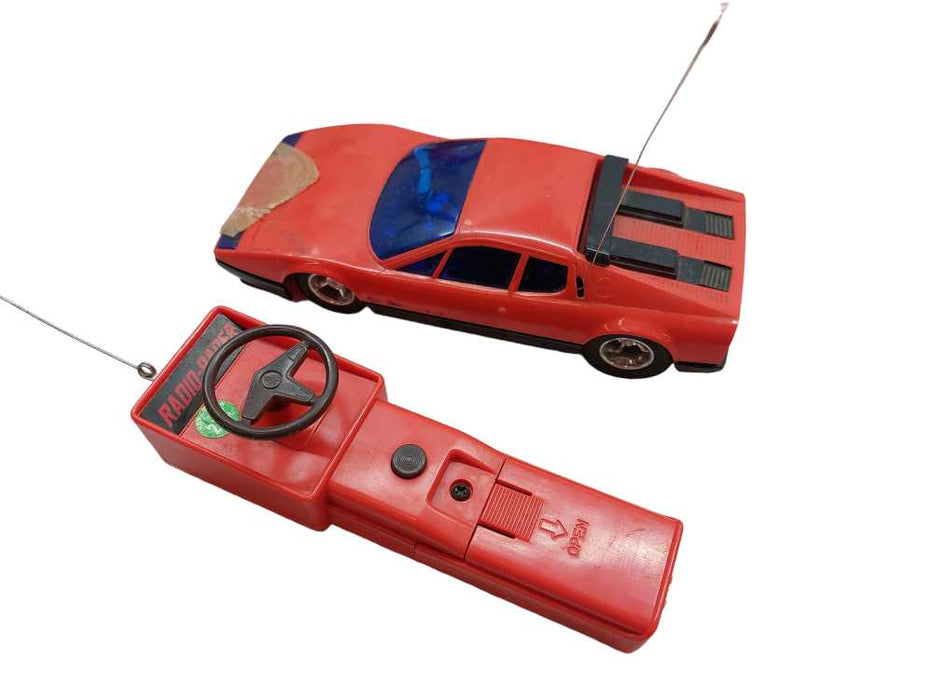 Vintage Radio Racer Remote Control Toy Car with Remote =