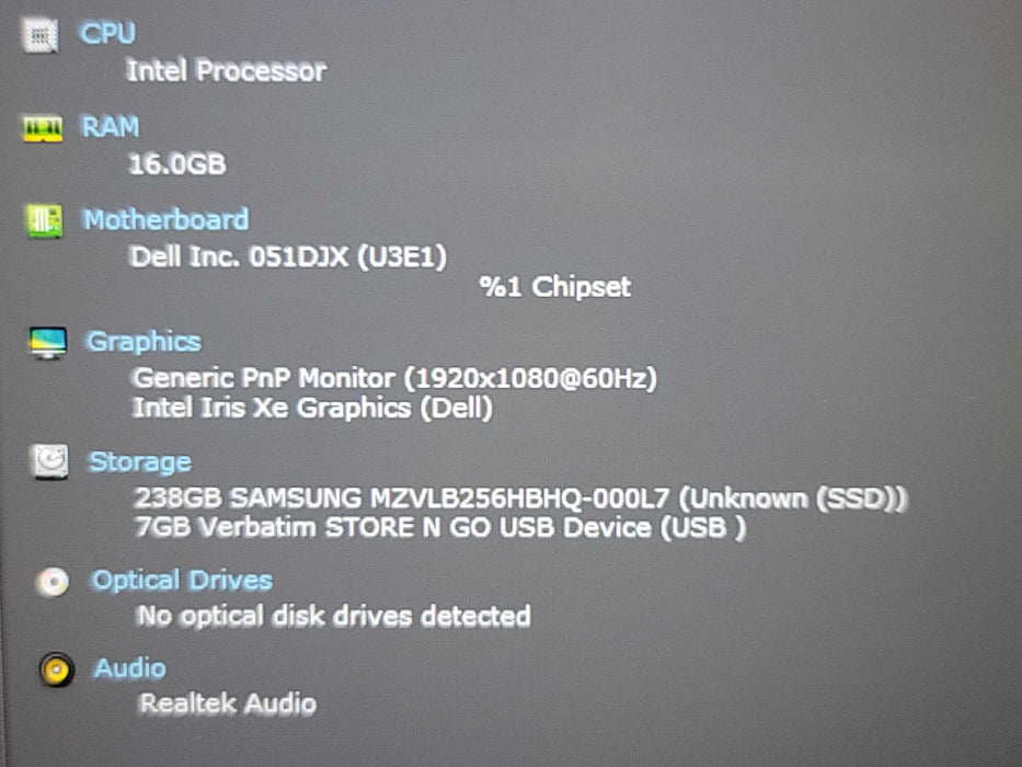 Dell Latitude 5430 i5-1235U 16GB RAM 256GB NVMe FOR PARTS/REPAIR  β Lap200