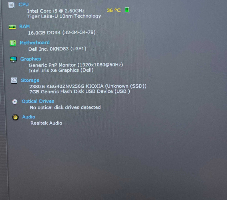 Dell Latitude 7420 Core i5-1145G7@2.6GHz 16GB RAM 256GB SSD  Lap200