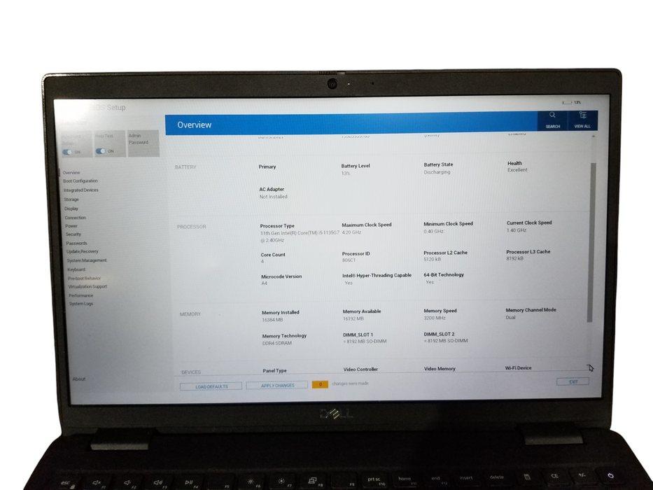 Dell Latitude 3520, Intel Core i5-1135G7 @2.40GHz, 16GB DDR4, 256GB NVMe  Lap200