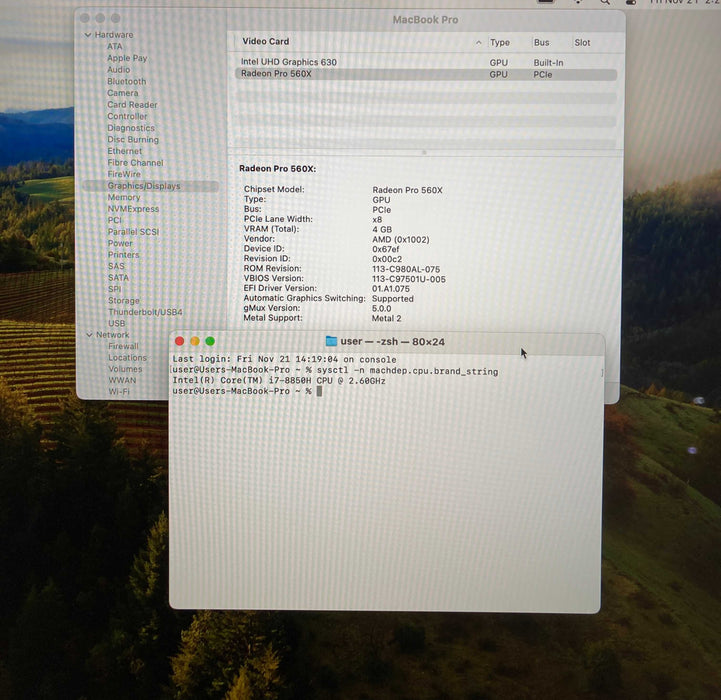 Apple MacBook Pro 15 2015 i7-8850H Radeon Pro 560X 16GB RAM 512GB SSD READ!