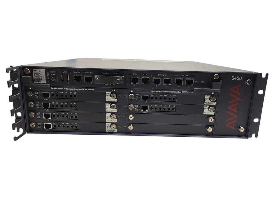 AVAYA G450 MB450 700432495 Media Gateway w/ 6x MM710B Q$