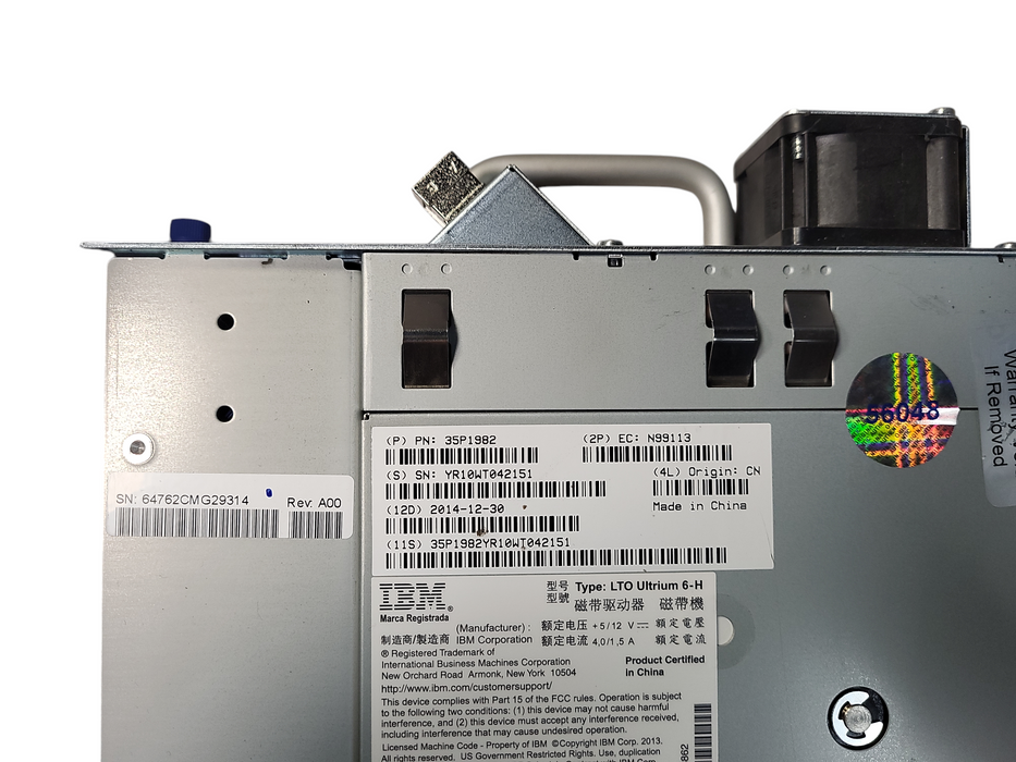 IBM TS3200 Tape Library 3573-L4U with 4 X LTO6 8Gb 35P1982 $
