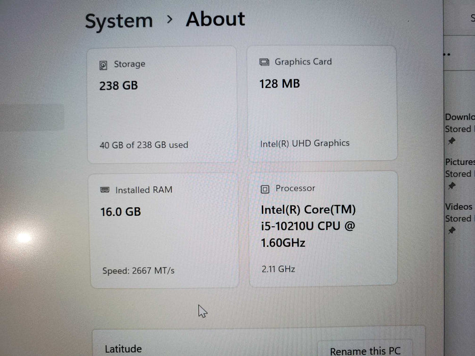 Dell Latitude 5310 i5-10210U 16GB RAM 256GB SSD   Lap200