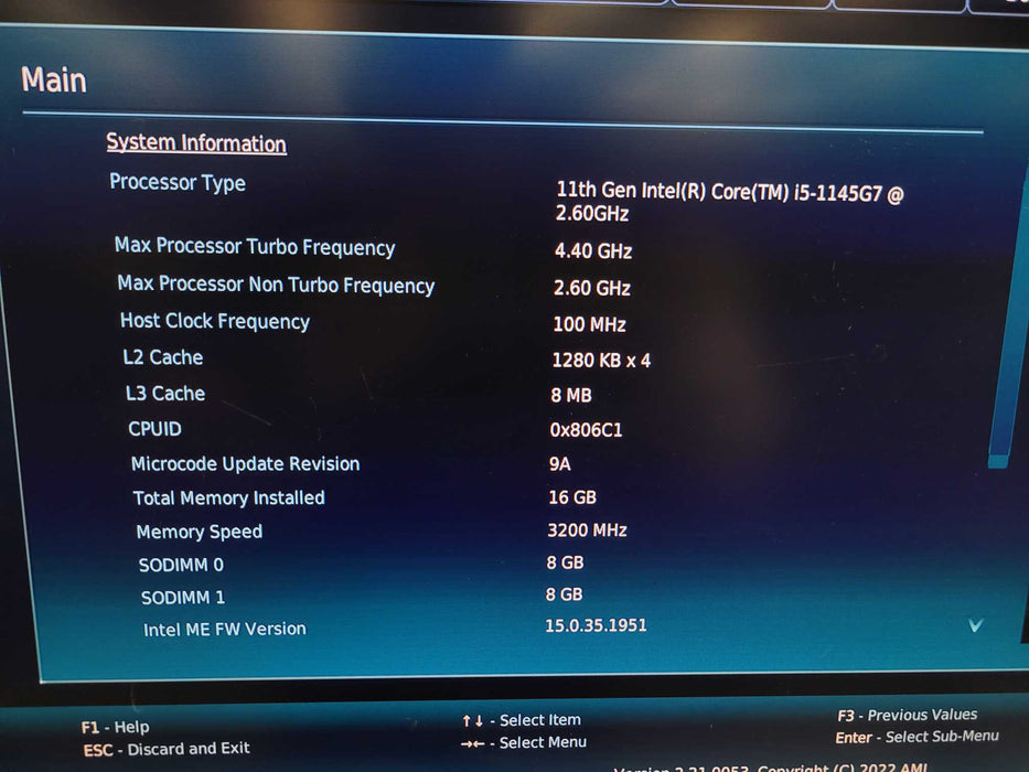 Intel NUC 11 Pro NUC11TNHv5  - Core i5-1145G7 16GB DDR4 256GB NVMe %