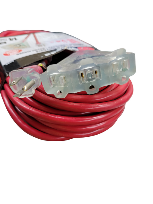 Outdoor Medium Duty Extension Cords 50ft - 3 Outlet - 14 Gauge