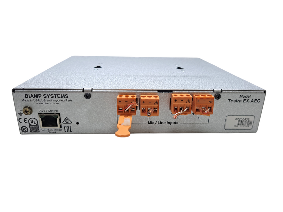 Tesira EX-AEC Biamp 4 Channel Half-Rack Mic/Line Expander *READ* Q)