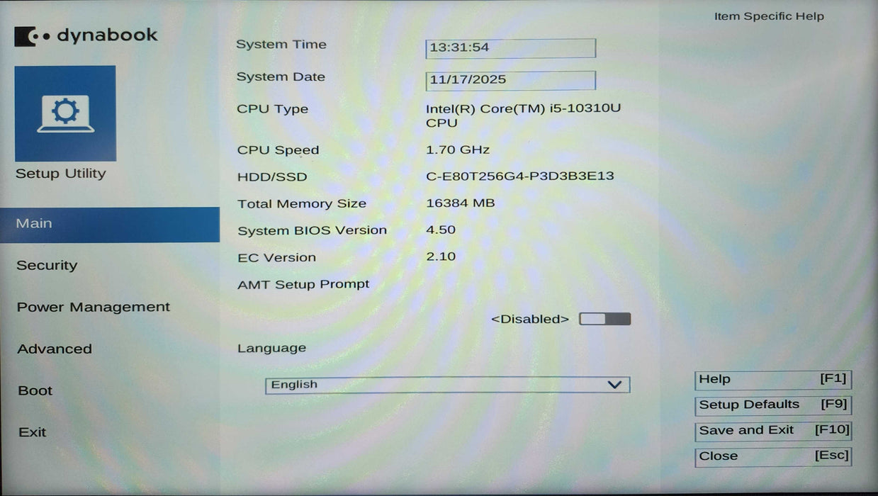 DynaBook TECRA A40-G TOUCH, i5-10310U 1.70GHz, 16GB DDR4, 256GB NVMe Q Lap200