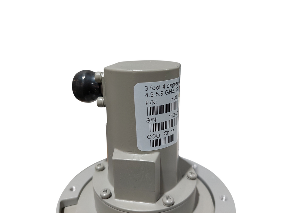 3 foot 4 degree , 32 dBi parabolic antenna 4.9-5.9 GHz Single Polarization  =