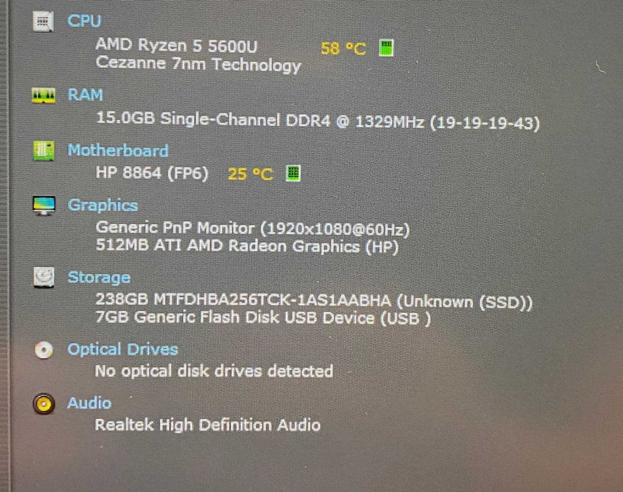 HP ProBook 455 G8 AMD Ryzen 5 5600U 2.30GHz 16GB RAM 256GB SSD  Lap200