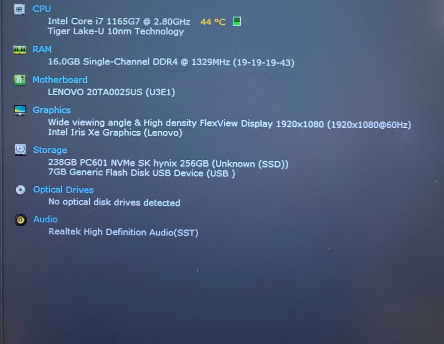 Lenovo ThinkPad E14 Gen 2 Core i7-1165G7@ 2.80GHz 16GB RAM 256GB SSD READ!   Lap200