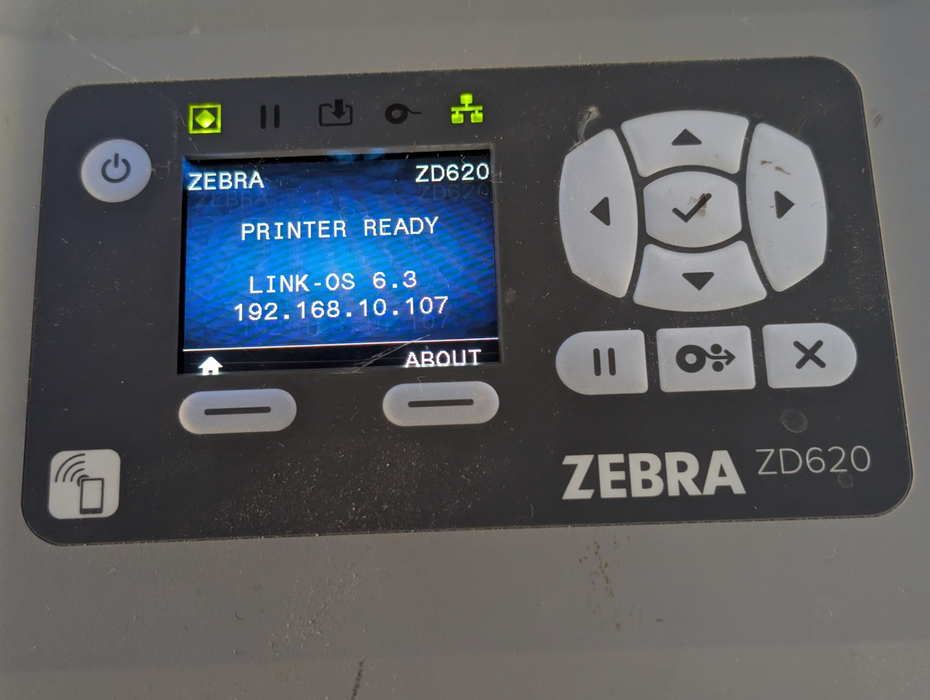 Zebra ZD620 Thermal Label Printer Bluetooth ZD62142-T01F00EZ -