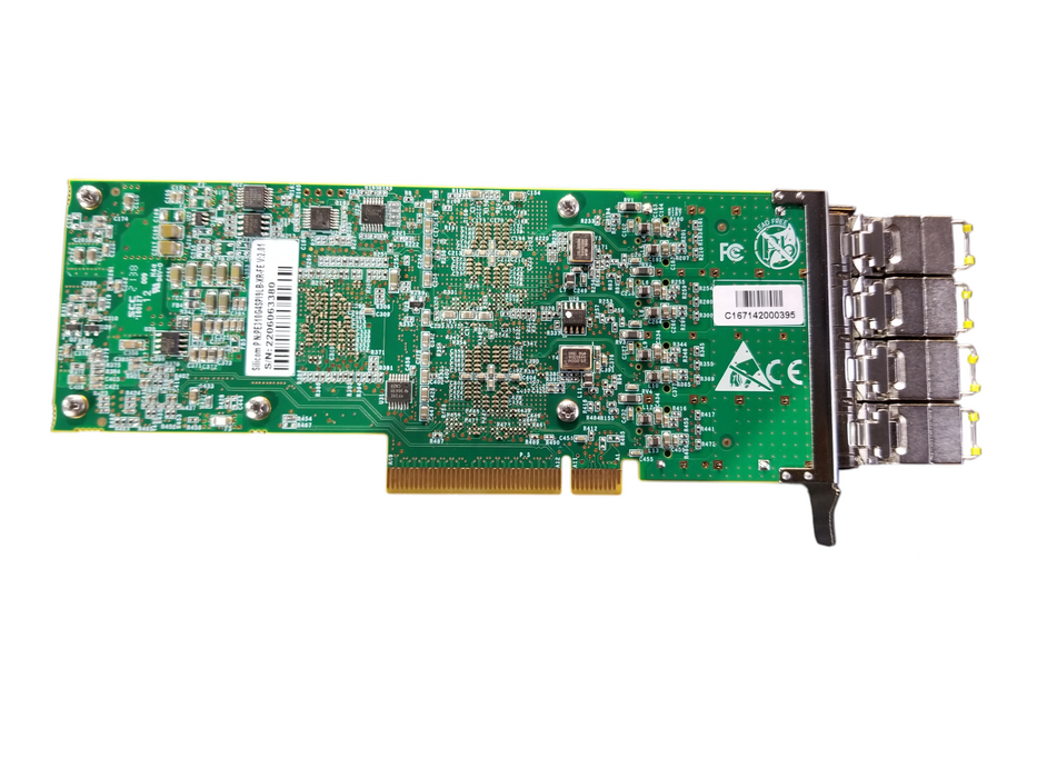 Silicom 10Gb 4-Port w/SFPs Network Server Adapter Card PE310G4SPI9LB-XR-FE