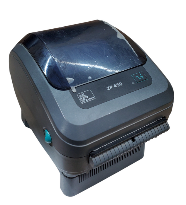 Zebra ZP 450 Label Printer w/ PWR Base - Low Usage | ZP450-0501-0001A