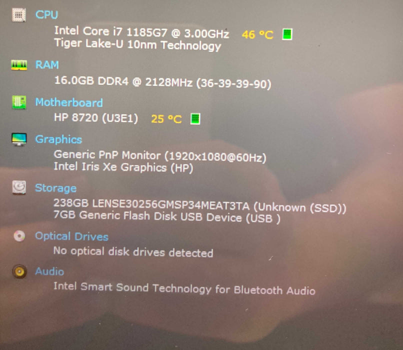 HP EliteBook x360 1030 G8 TOUCH Core i7-1185G7@3.00GHz 16GB RAM 256GB SSD  Lap200